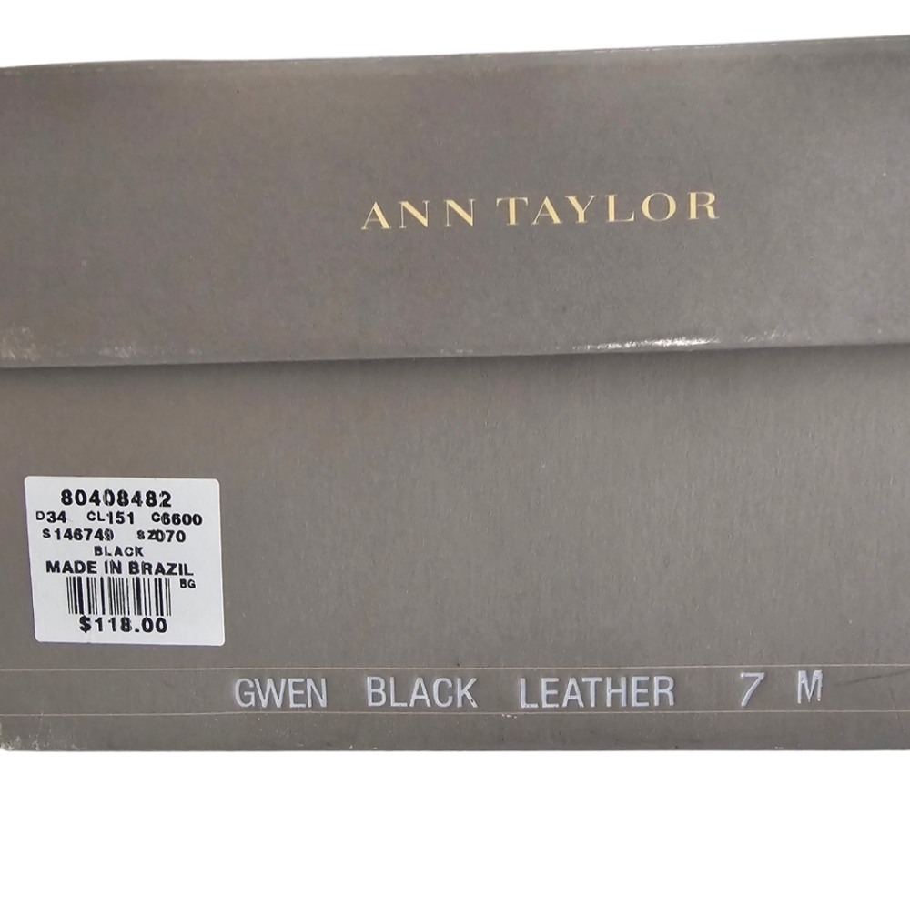 Ann Taylor Braided Leather Ankle Strap 3" Heeled Sandals | EUC | 7M | Black - Picture 11 of 16